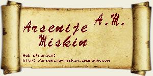 Arsenije Miskin vizit kartica
